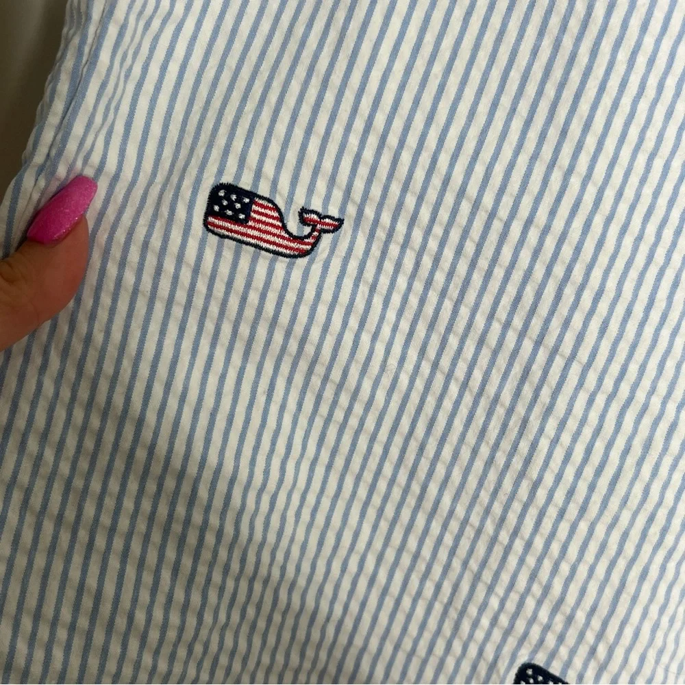 Vineyard Vines Men’s Seersucker Patriotic American Flag Breaker Short Size 32 - Picture 3 of 14